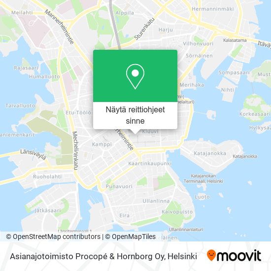 Asianajotoimisto Procopé & Hornborg Oy kartta