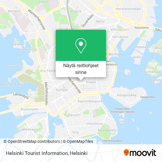 Helsinki Tourist Information kartta