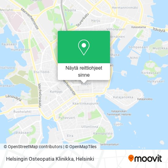 Helsingin Osteopatia Klinikka kartta