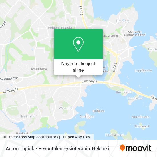 Auron Tapiola/ Revontulen Fysioterapia kartta