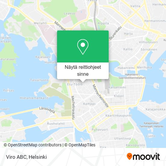 Kuinka päästä kohteeseen Viro ABC paikassa Helsinki kulkuvälineellä Bussi,  Metro, Juna tai Raitiovaunu?