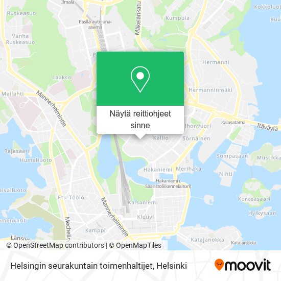 Helsingin seurakuntain toimenhaltijet kartta