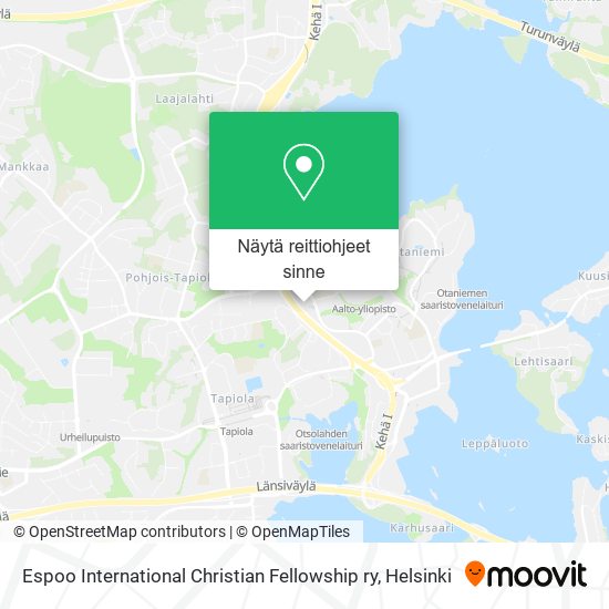 Espoo International Christian Fellowship ry kartta