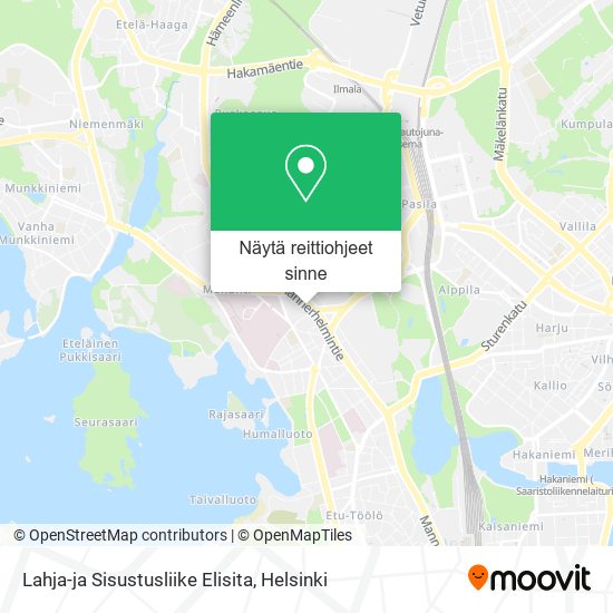 Lahja-ja Sisustusliike Elisita kartta
