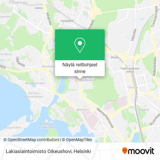 Lakiasiaintoimisto Oikeushovi kartta