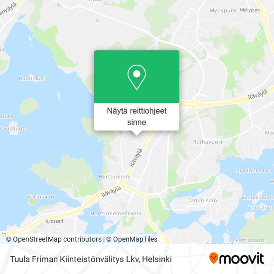 Tuula Friman Kiinteistönvälitys Lkv kartta