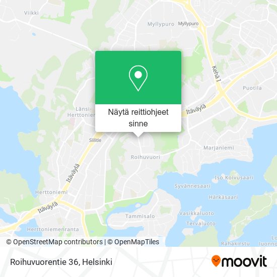 Roihuvuorentie 36 kartta