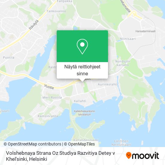 Volshebnaya Strana Oz Studiya Razvitiya Detey v Khel'sinki kartta
