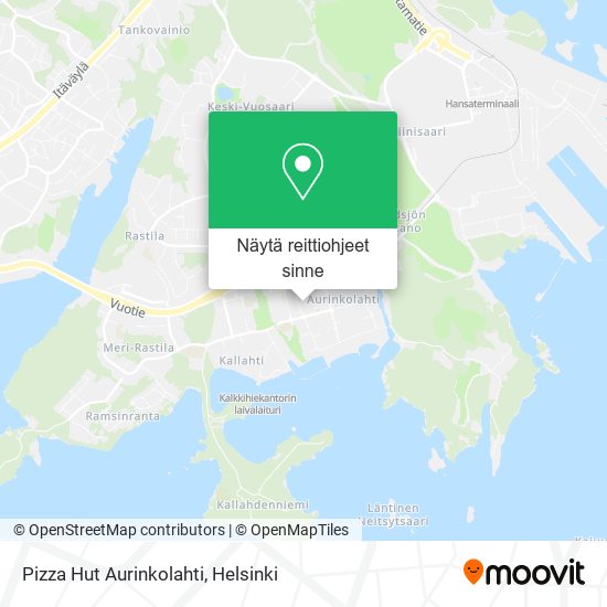 Pizza Hut Aurinkolahti kartta