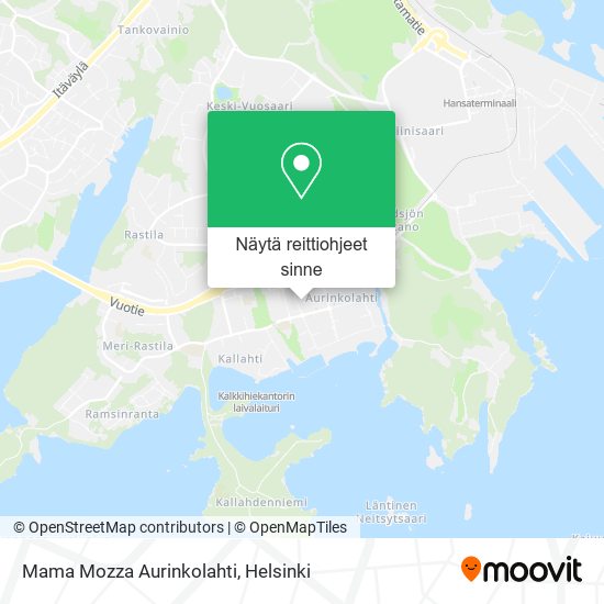 Mama Mozza Aurinkolahti kartta