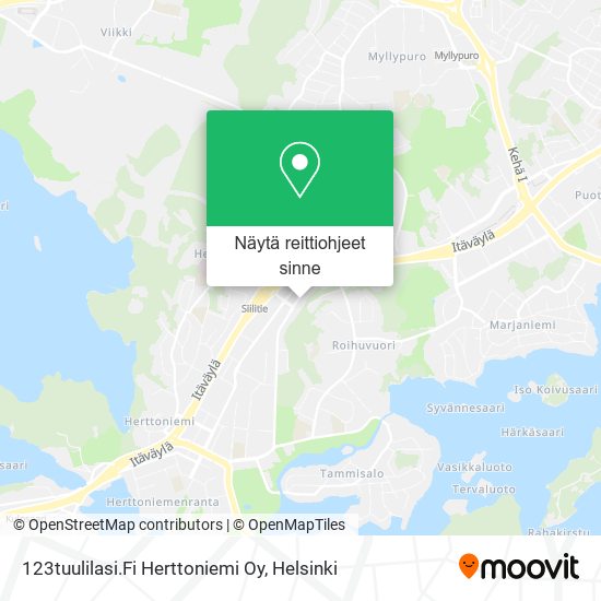 123tuulilasi.Fi Herttoniemi Oy kartta