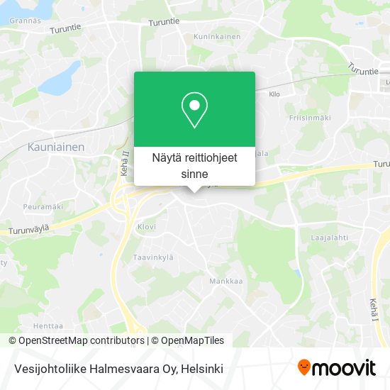 Vesijohtoliike Halmesvaara Oy kartta