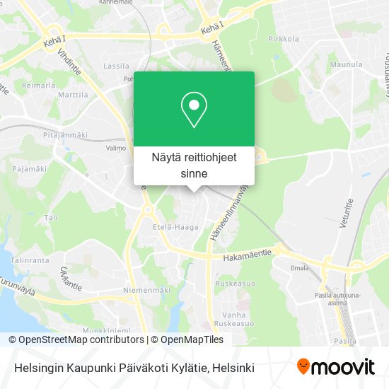 Helsingin Kaupunki Päiväkoti Kylätie kartta