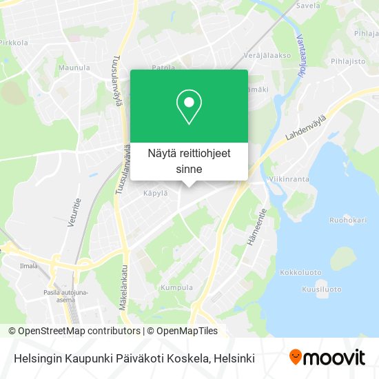 Helsingin Kaupunki Päiväkoti Koskela kartta