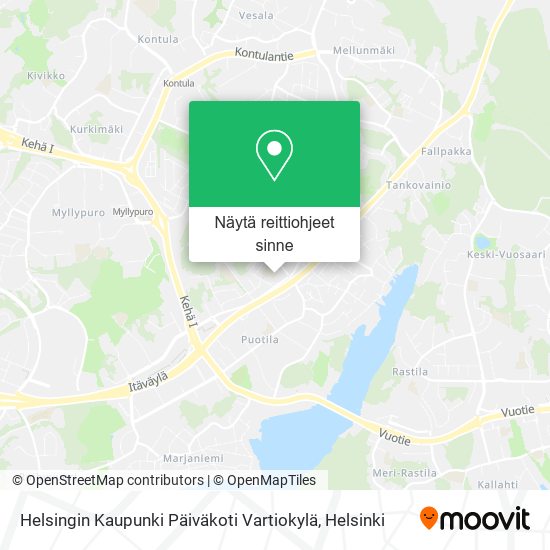 Helsingin Kaupunki Päiväkoti Vartiokylä kartta