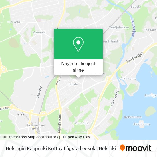 Helsingin Kaupunki Kottby Lågstadieskola kartta