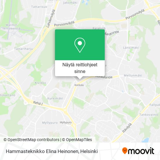 Hammasteknikko Elina Heinonen kartta