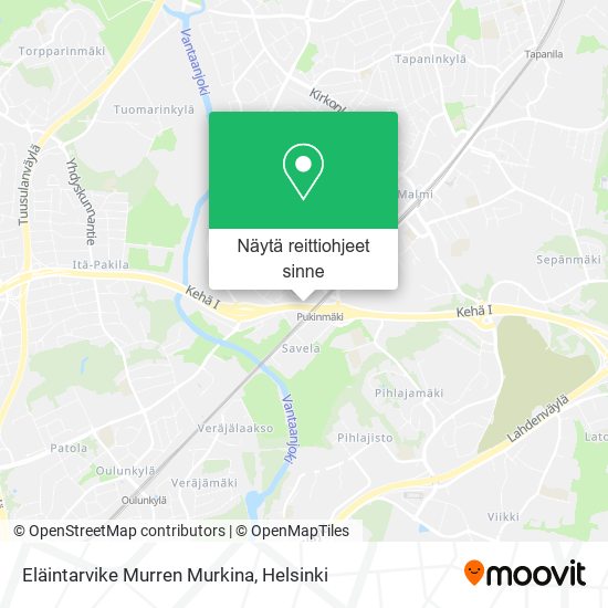 Eläintarvike Murren Murkina kartta