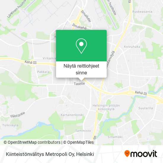 Kiinteistönvälitys Metropoli Oy kartta