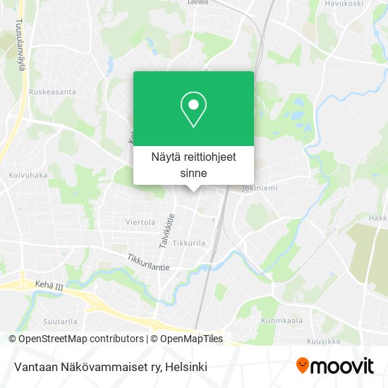 Vantaan Näkövammaiset ry kartta