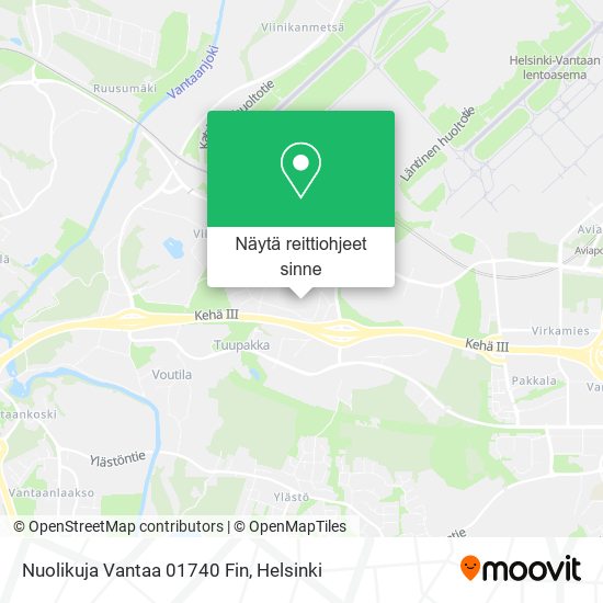 Nuolikuja Vantaa 01740 Fin kartta