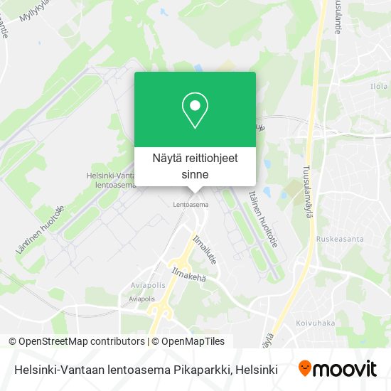 Kuinka päästä kohteeseen Helsinki-Vantaan lentoasema Pikaparkki  kulkuvälineellä ?