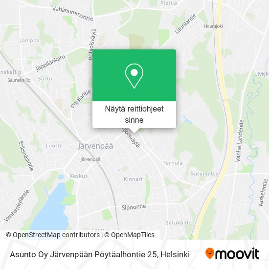 Asunto Oy Järvenpään Pöytäalhontie 25 kartta