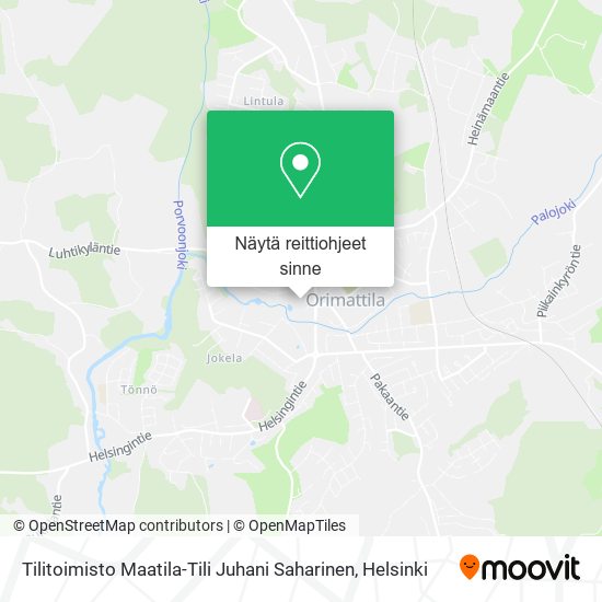 Tilitoimisto Maatila-Tili Juhani Saharinen kartta