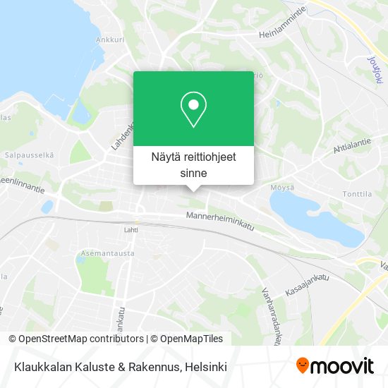 Klaukkalan Kaluste & Rakennus kartta
