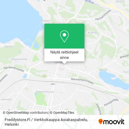 Freddystore.Fi / Verkkokauppa Asiakaspalvelu kartta