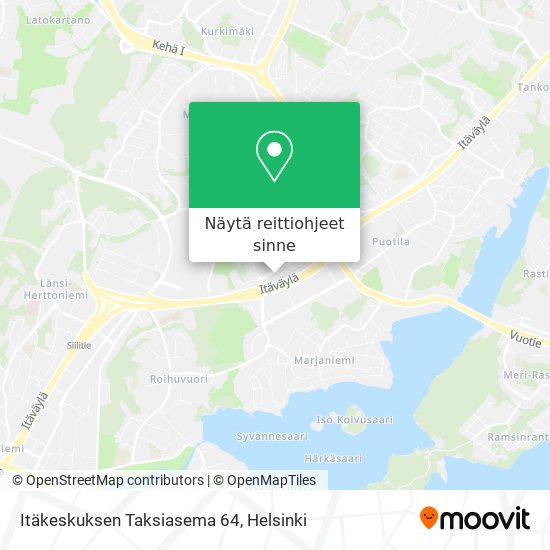 Itäkeskuksen Taksiasema 64 kartta