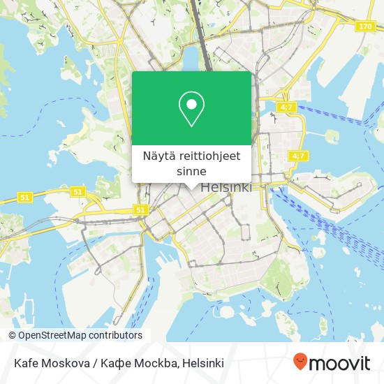 Kafe Moskova / Kaфe Mockba kartta