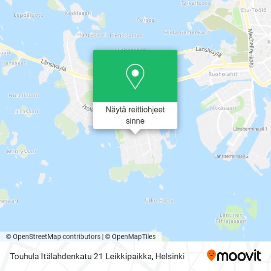 Touhula Itälahdenkatu 21 Leikkipaikka kartta