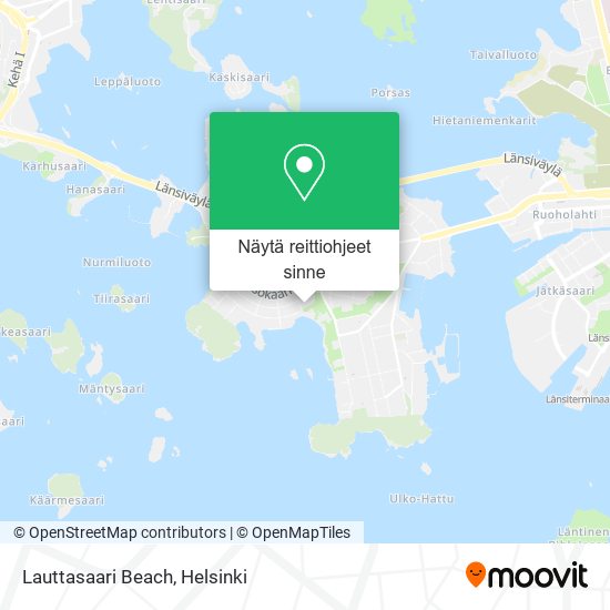 Lauttasaari Beach kartta