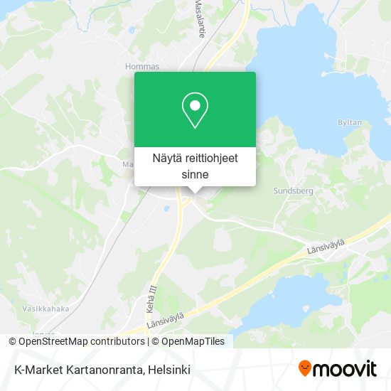 K-Market Kartanonranta kartta