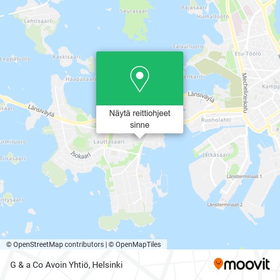 G & a Co Avoin Yhtiö kartta