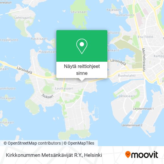 Kirkkonummen Metsänkävijät R.Y. kartta