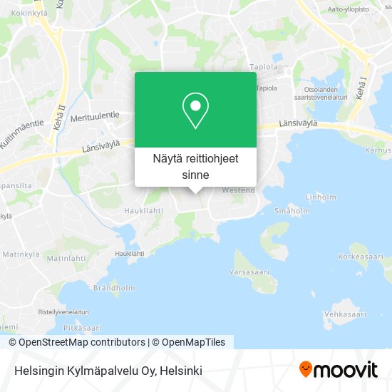 Helsingin Kylmäpalvelu Oy kartta
