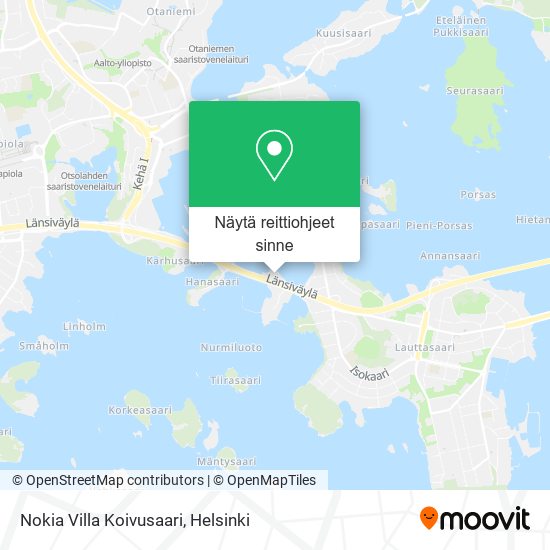 Nokia Villa Koivusaari kartta