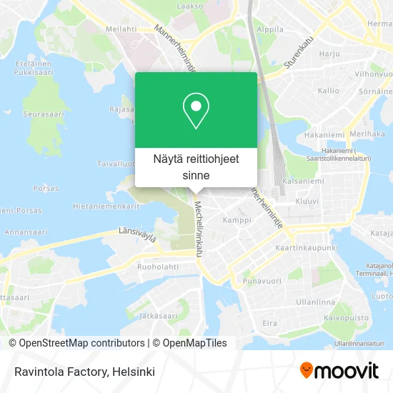 Ravintola Factory kartta