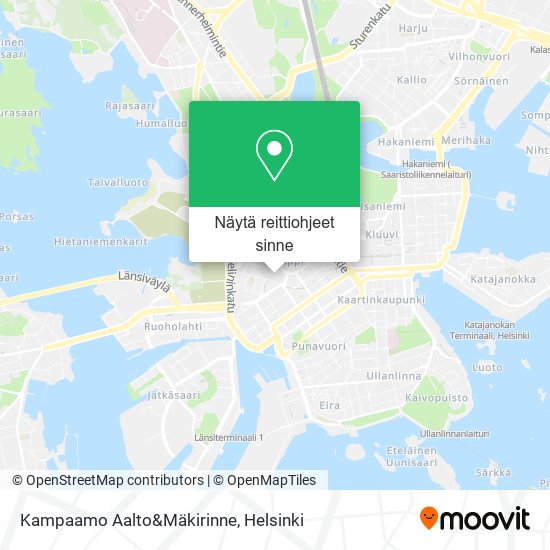 Kampaamo Aalto&Mäkirinne kartta