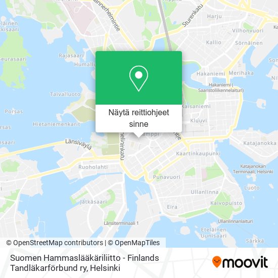 Suomen Hammaslääkäriliitto - Finlands Tandläkarförbund ry kartta