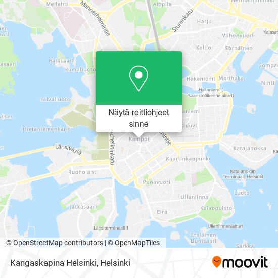 Kangaskapina Helsinki kartta