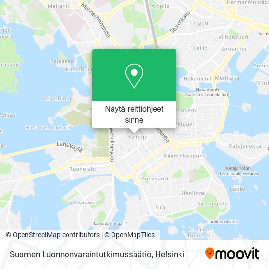 Suomen Luonnonvaraintutkimussäätiö kartta