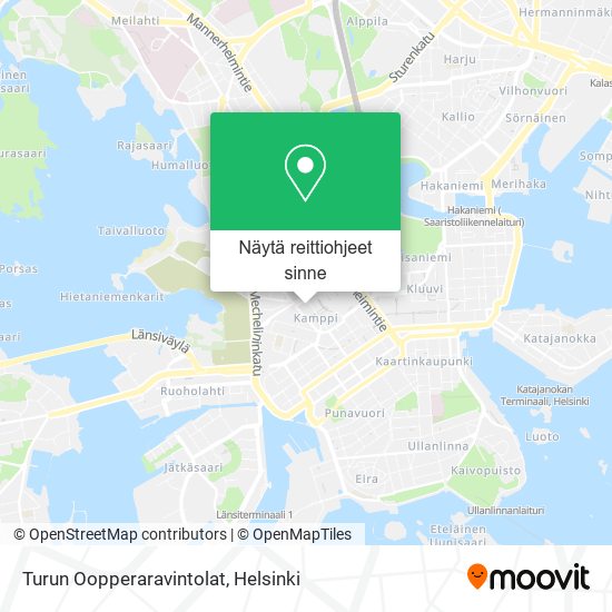 Turun Oopperaravintolat kartta