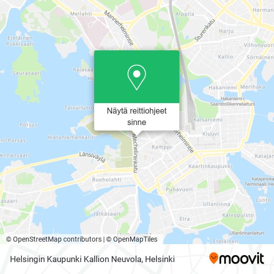 Helsingin Kaupunki Kallion Neuvola kartta