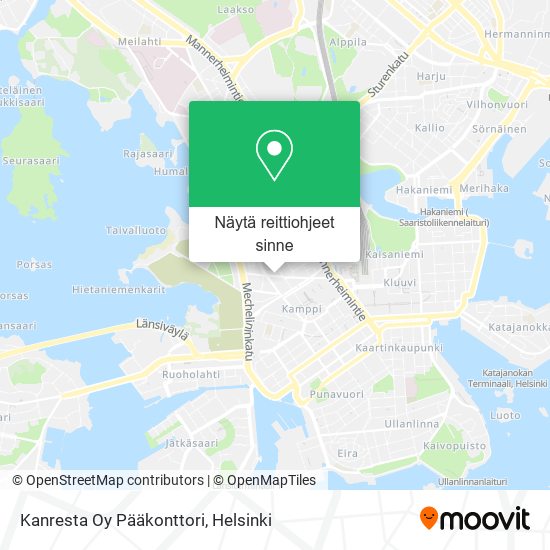 Kanresta Oy Pääkonttori kartta