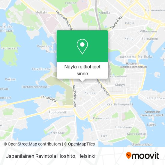 Japanilainen Ravintola Hoshito kartta