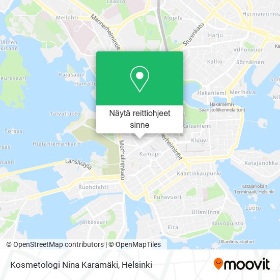 Kosmetologi Nina Karamäki kartta