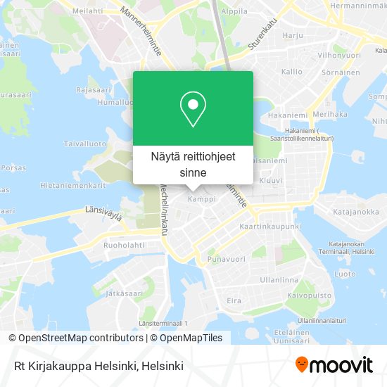 Rt Kirjakauppa Helsinki kartta